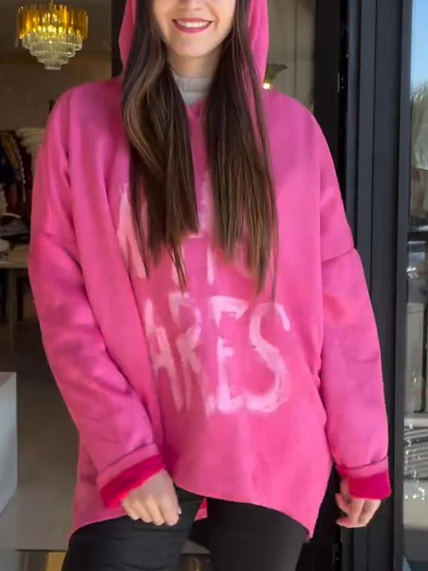 Women's Hooded Long-sleeved Sweatshirt