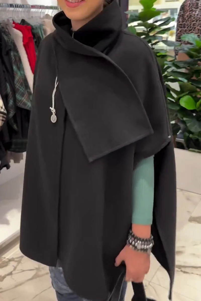 Women's Casual Irregular Turtleneck Jacket